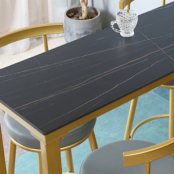 Glam Style Rectangle Bar Set 1/7 Pieces Stone Pub Dining Set for Dining Room Clearhalo 'Bar Furniture' 'furn' 'furn_home_bar_bar_sets' 'Furniture' 'Home Bars & Bar Sets' 'home_bar_bar_sets' 'Kitchen & Dining Furniture' 6530554