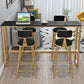 Glam Style Rectangle Bar Set 1/5 Pieces Stone Pub Dining Set for Indoor