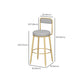 Glam Style Rectangle Bar Set 1/5 Pieces Stone Pub Dining Set for Indoor