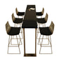 Glam Black Bar Table Set 1/2/7 Pieces Solid Wood Counter Table Set for Indoor