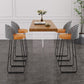 Rectangle Pub Dining Set 1/2/3/5/7 Pieces Solid Wood Counter Table with Upholstered Stools Clearhalo 'Bar Furniture' 'furn' 'furn_home_bar_bar_sets' 'Furniture' 'Home Bars & Bar Sets' 'home_bar_bar_sets' 'Kitchen & Dining Furniture' 6530649