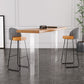 Rectangle Pub Dining Set 1/2/3/5/7 Pieces Solid Wood Counter Table with Upholstered Stools Clearhalo 'Bar Furniture' 'furn' 'furn_home_bar_bar_sets' 'Furniture' 'Home Bars & Bar Sets' 'home_bar_bar_sets' 'Kitchen & Dining Furniture' 6530656