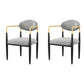 Contemporary Kitchen Dining Arm Chairs Upholstered Dining Chairs in Grey