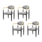 Contemporary Kitchen Dining Arm Chairs Upholstered Dining Chairs in Grey