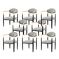 Contemporary Kitchen Dining Arm Chairs Upholstered Dining Chairs in Grey