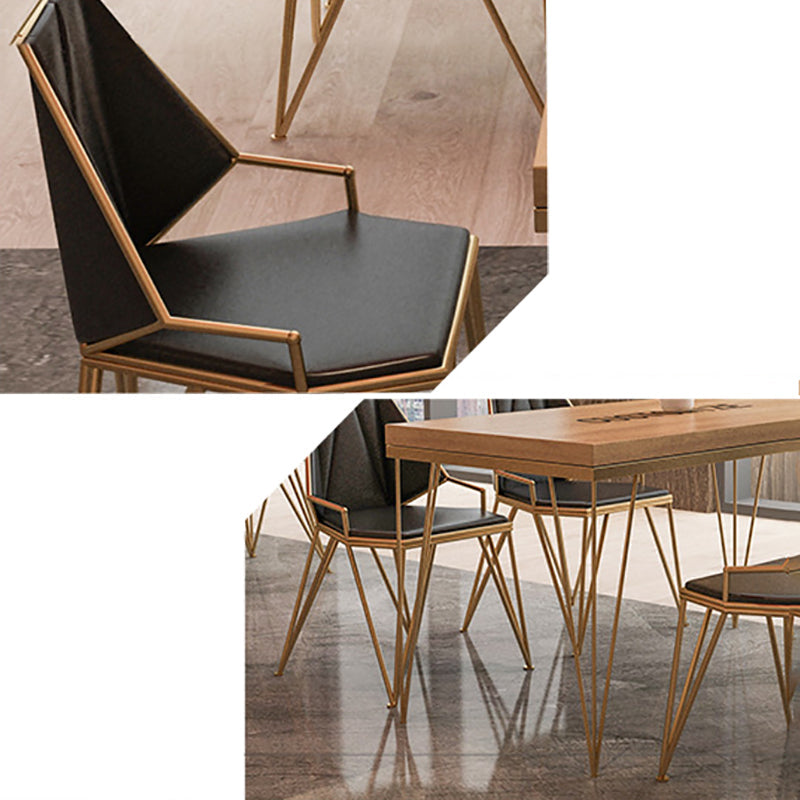 Chaise de salle à manger rembourrée rembourrée contemporaine chaise à manger de cuisine en cuir