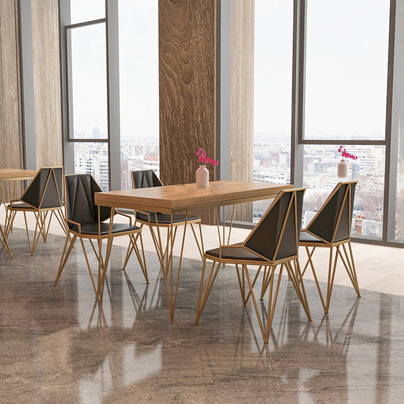 Chaise de salle à manger rembourrée rembourrée contemporaine chaise à manger de cuisine en cuir