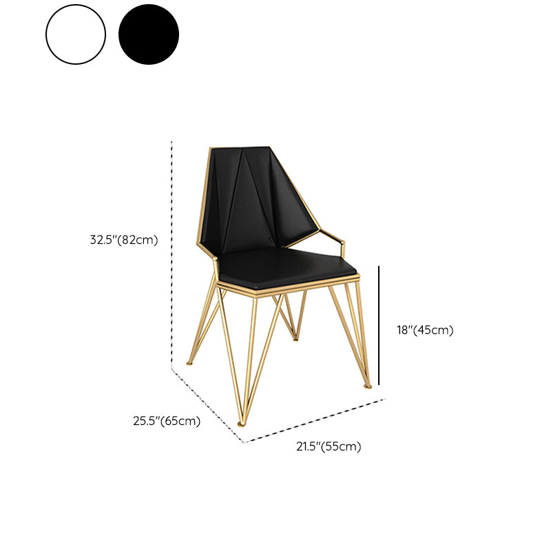Chaise de salle à manger rembourrée rembourrée contemporaine chaise à manger de cuisine en cuir