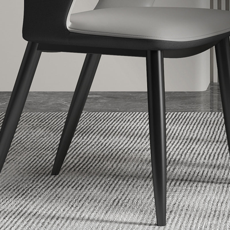 Chaise de chaise de bras moderne en cuir ouvert à l'arrière pour le salon