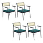 Velvet Armless Dining Chairs Industrial Indoor Open Back Chair