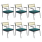 Velvet Armless Dining Chairs Industrial Indoor Open Back Chair