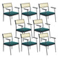 Velvet Armless Dining Chairs Industrial Indoor Open Back Chair