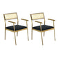Velvet Armless Dining Chairs Industrial Indoor Open Back Chair