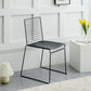 Industrial Metal Dining Room Chair Ladder Back Indoor Side Chair