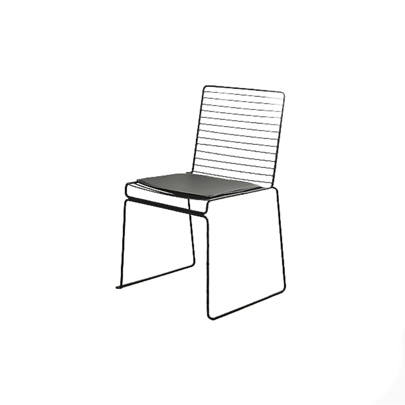 Industrial Metal Dining Room Chair Ladder Back Indoor Side Chair