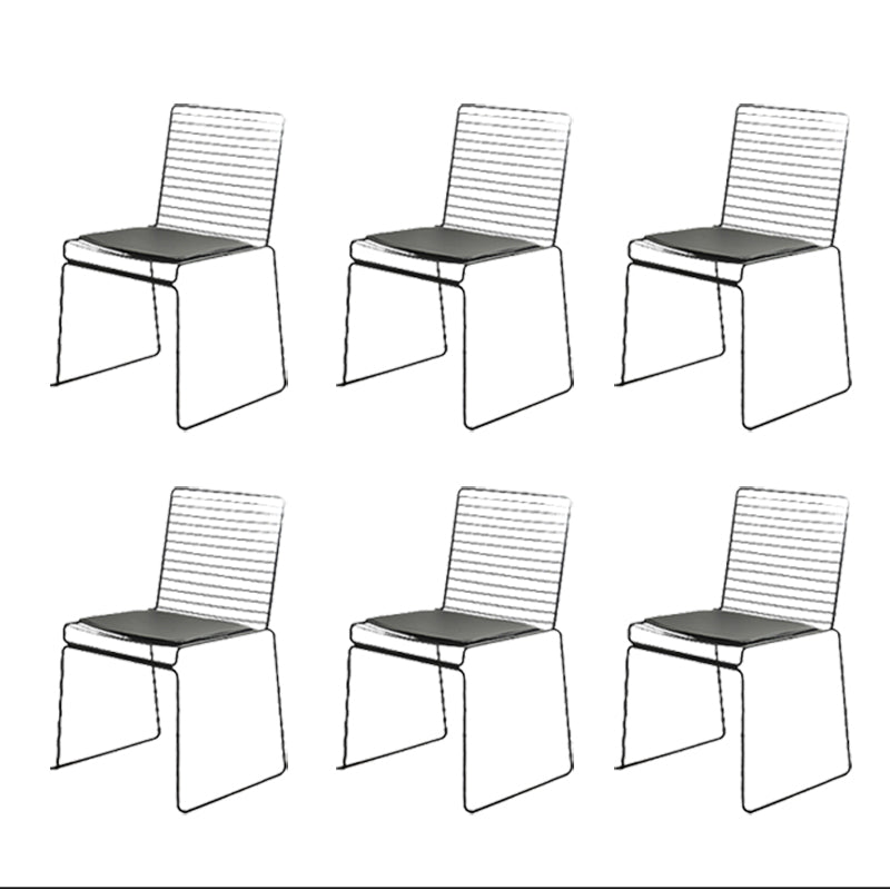 Industrial Metal Dining Room Chair Ladder Back Indoor Side Chair