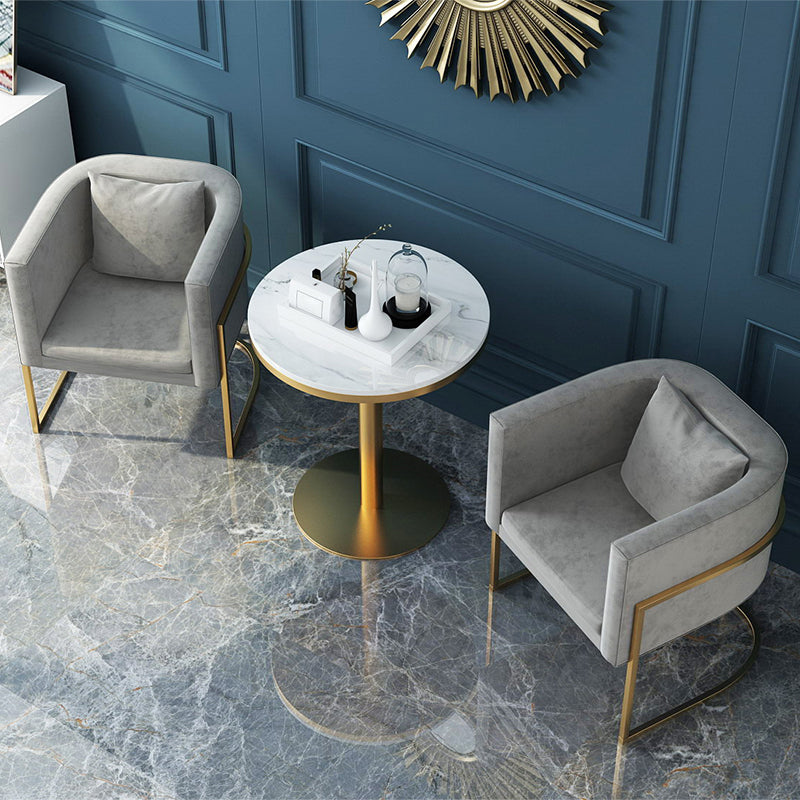 Modern Parsons Arm Chair Velvet Gold Base Dining Chair for Dining Room Clearhalo 'Dining Chairs' 'Dining Tables & Seating' 'dining_chair' 'furn' 'furn_dining_chair' 'Furniture' 'Kitchen & Dining Furniture' 6530863