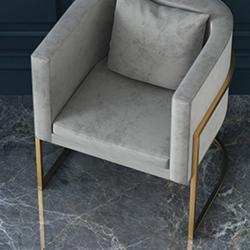 Modern Parsons Arm Chair Velvet Gold Base Dining Chair for Dining Room Clearhalo 'Dining Chairs' 'Dining Tables & Seating' 'dining_chair' 'furn' 'furn_dining_chair' 'Furniture' 'Kitchen & Dining Furniture' 6530875