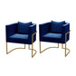 Modern Parsons Arm Chair Velvet Gold Base Dining Chair for Dining Room Blue 2 Piece Set Clearhalo 'Dining Chairs' 'Dining Tables & Seating' 'dining_chair' 'furn' 'furn_dining_chair' 'Furniture' 'Kitchen & Dining Furniture' 6530882