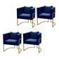 Modern Parsons Arm Chair Velvet Gold Base Dining Chair for Dining Room Blue 4 Piece Set Clearhalo 'Dining Chairs' 'Dining Tables & Seating' 'dining_chair' 'furn' 'furn_dining_chair' 'Furniture' 'Kitchen & Dining Furniture' 6530883