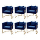Modern Parsons Arm Chair Velvet Gold Base Dining Chair for Dining Room Blue 6 Piece Set Clearhalo 'Dining Chairs' 'Dining Tables & Seating' 'dining_chair' 'furn' 'furn_dining_chair' 'Furniture' 'Kitchen & Dining Furniture' 6530885