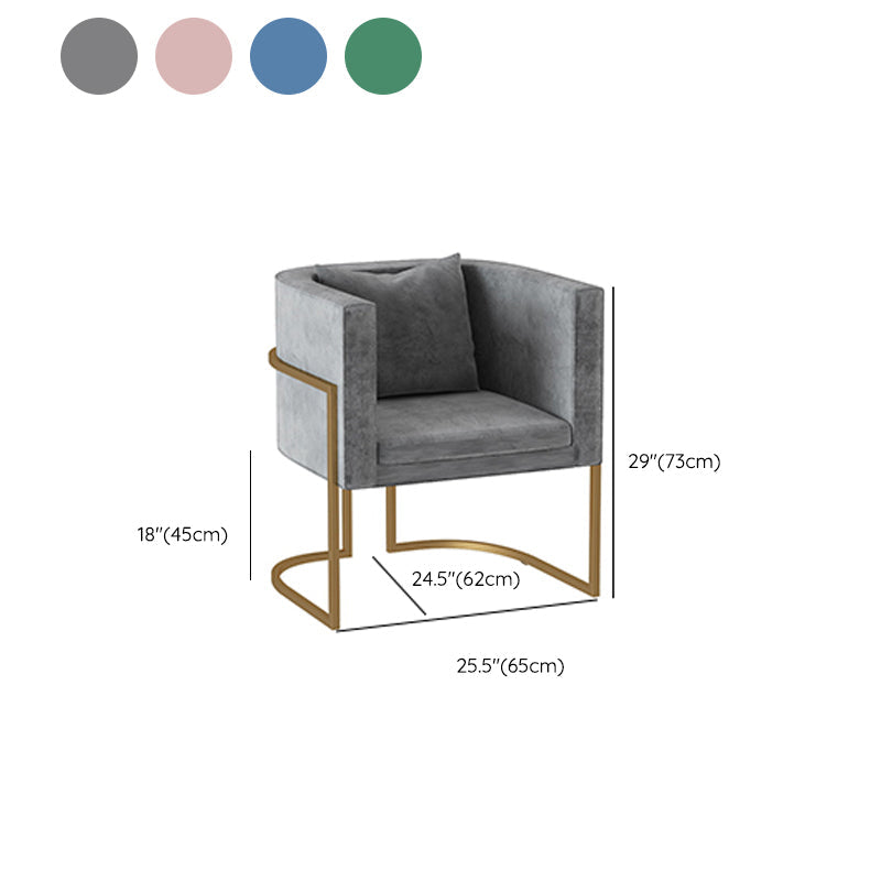 Modern Parsons Arm Chair Velvet Gold Base Dining Chair for Dining Room Clearhalo 'Dining Chairs' 'Dining Tables & Seating' 'dining_chair' 'furn' 'furn_dining_chair' 'Furniture' 'Kitchen & Dining Furniture' 6530894