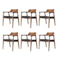 Solid Wood Side Dining Chair Open Back PU Leather Arm Chair for Home 6 Piece Set Clearhalo 'Dining Chairs' 'Dining Tables & Seating' 'dining_chair' 'furn' 'furn_dining_chair' 'Furniture' 'Kitchen & Dining Furniture' 6530899