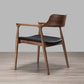 Solid Wood Side Dining Chair Open Back PU Leather Arm Chair for Home Clearhalo 'Dining Chairs' 'Dining Tables & Seating' 'dining_chair' 'furn' 'furn_dining_chair' 'Furniture' 'Kitchen & Dining Furniture' 6530900