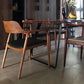 Solid Wood Side Dining Chair Open Back PU Leather Arm Chair for Home Clearhalo 'Dining Chairs' 'Dining Tables & Seating' 'dining_chair' 'furn' 'furn_dining_chair' 'Furniture' 'Kitchen & Dining Furniture' 6530902