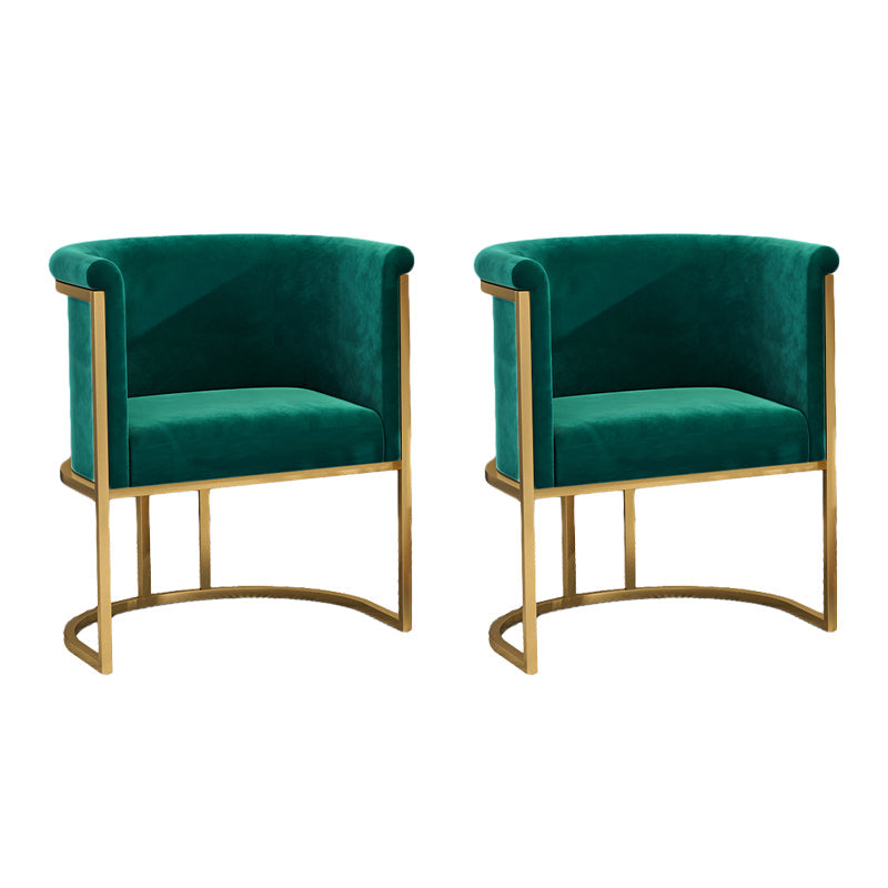 Parsons Arm Chaise Velvet Gold Base Dining Chair pour salle à manger