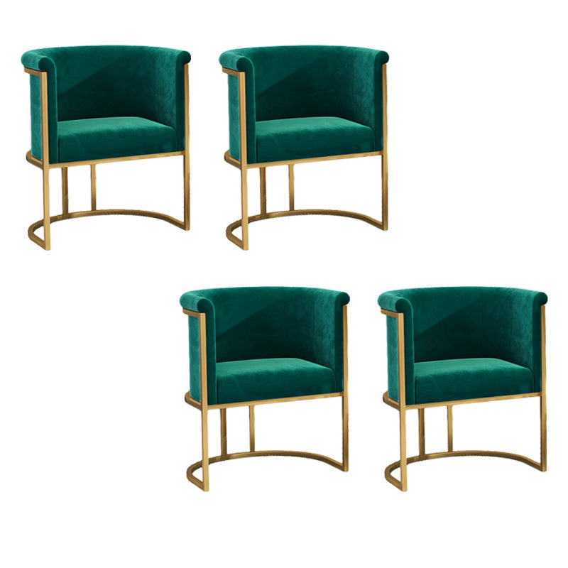 Parsons Arm Chaise Velvet Gold Base Dining Chair pour salle à manger