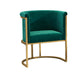 Parsons Arm Chaise Velvet Gold Base Dining Chair pour salle à manger