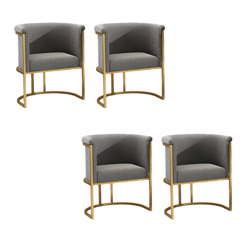 Parsons Arm Chaise Velvet Gold Base Dining Chair pour salle à manger