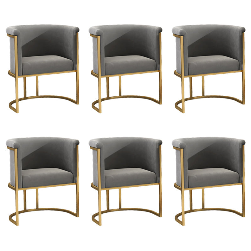 Parsons Arm Chaise Velvet Gold Base Dining Chair pour salle à manger