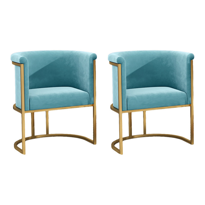 Parsons Arm Chaise Velvet Gold Base Dining Chair pour salle à manger