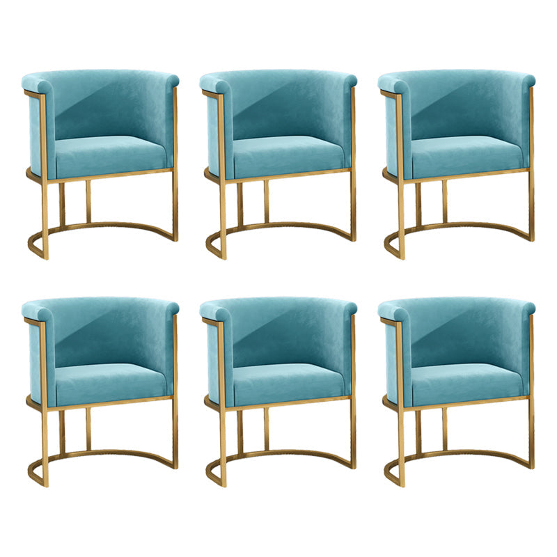 Parsons Arm Chaise Velvet Gold Base Dining Chair pour salle à manger