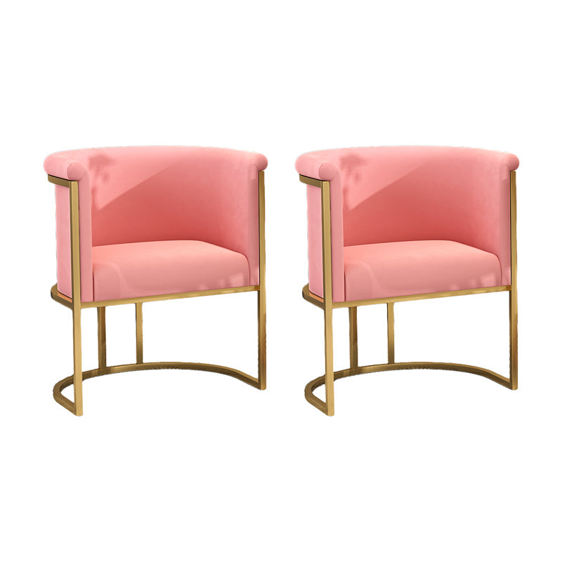 Parsons Arm Chaise Velvet Gold Base Dining Chair pour salle à manger