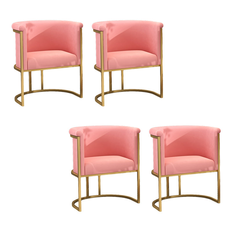 Parsons Arm Chaise Velvet Gold Base Dining Chair pour salle à manger