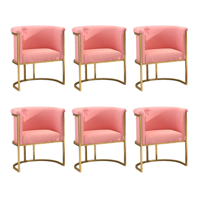 Parsons Arm Chaise Velvet Gold Base Dining Chair pour salle à manger