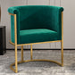 Parsons Arm Chaise Velvet Gold Base Dining Chair pour salle à manger