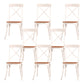 Industrial Cross Back Side Chair Metal Dining Armless Indoor Chair