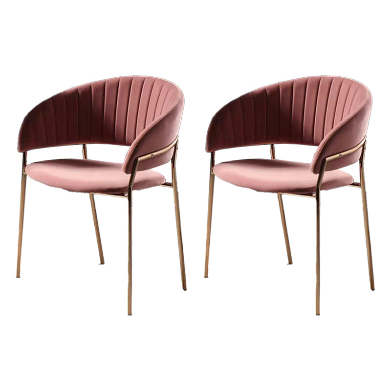 Sedia da pranzo glam a casa cucina in velluto imbottito sedia a braccio posteriore