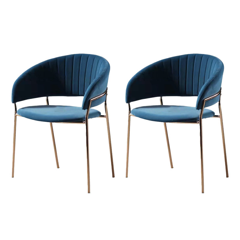 Sedia da pranzo glam a casa cucina in velluto imbottito sedia a braccio posteriore