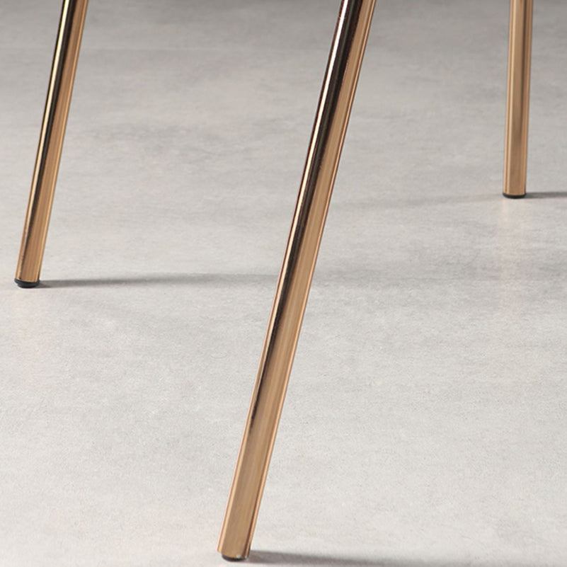 Sedia da pranzo glam a casa cucina in velluto imbottito sedia a braccio posteriore