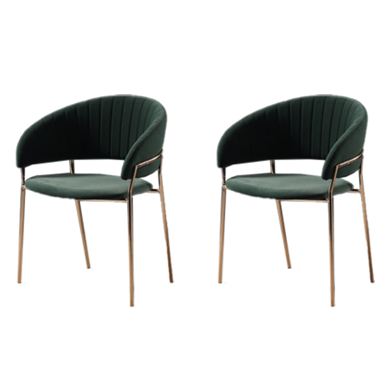 Sedia da pranzo glam a casa cucina in velluto imbottito sedia a braccio posteriore