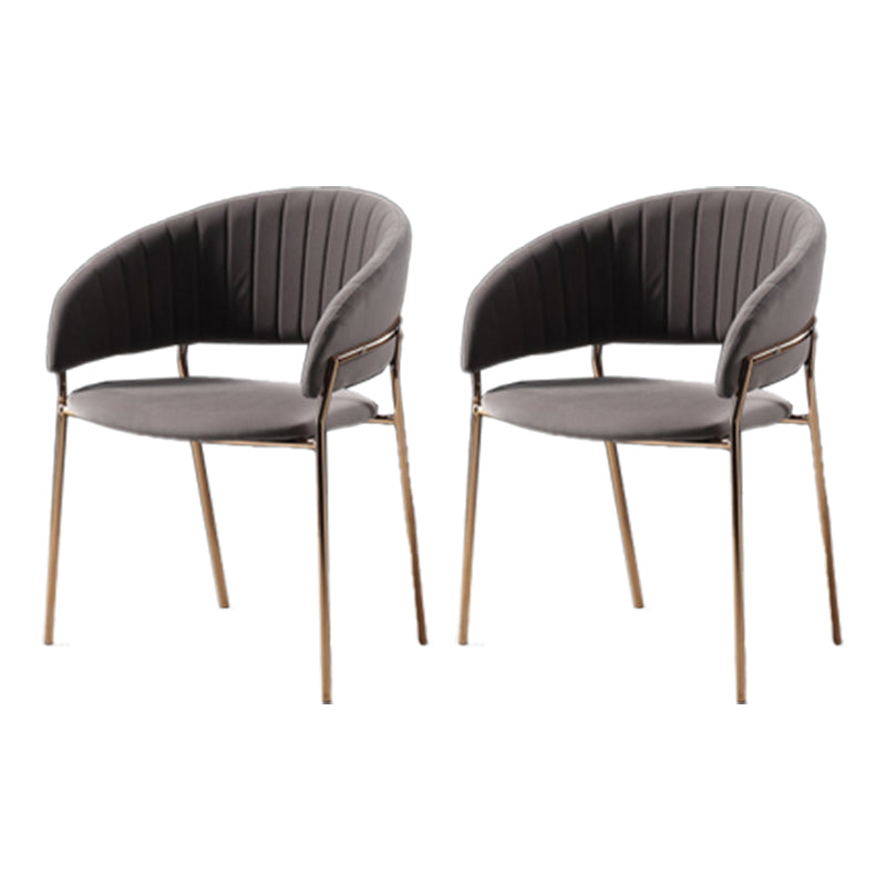 Sedia da pranzo glam a casa cucina in velluto imbottito sedia a braccio posteriore