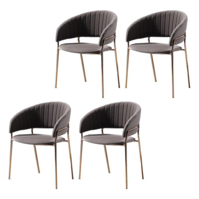 Sedia da pranzo glam a casa cucina in velluto imbottito sedia a braccio posteriore