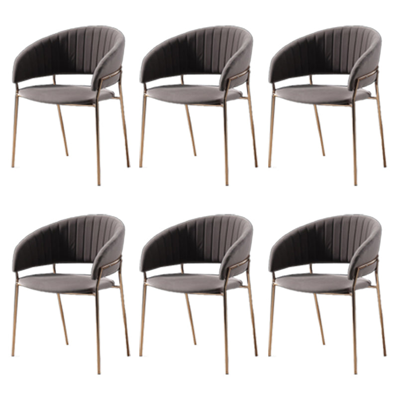 Sedia da pranzo glam a casa cucina in velluto imbottito sedia a braccio posteriore
