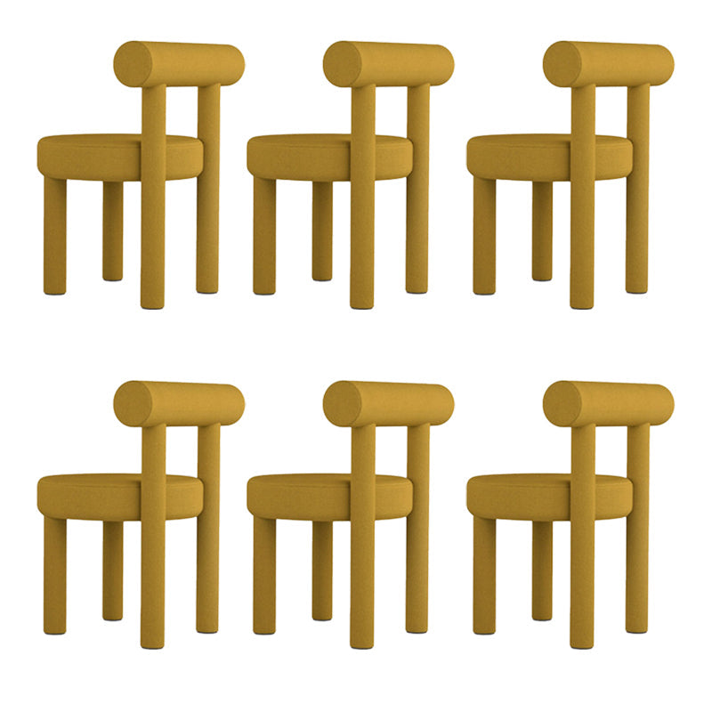 Sedia laterale imbottita sedia da pranzo sul retro per sala da pranzo