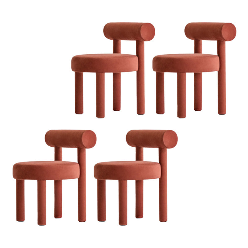 Sedia laterale imbottita sedia da pranzo sul retro per sala da pranzo